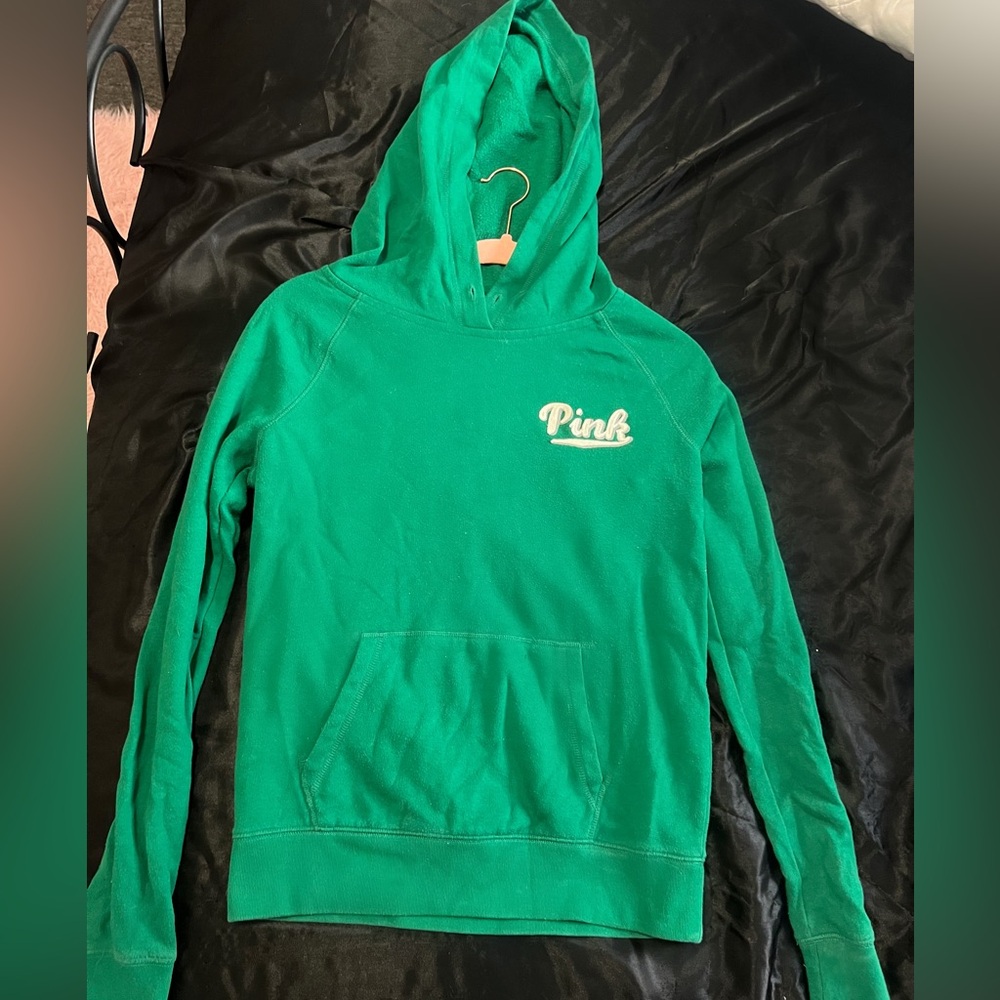 Victorias secret pink green hoodie